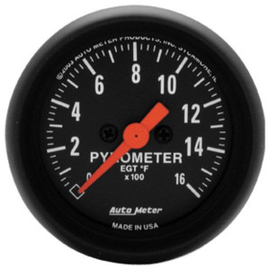 Auto Meter, 2-1/16" Pyrometer, 0-1600&deg; F, Z Seriers, Universal