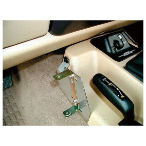 Quadratec, CB Radio Mounting Bracket in Stainless Steel, for 97-06 Jeep Wrangler TJ & Unlimited with Factory Center Console