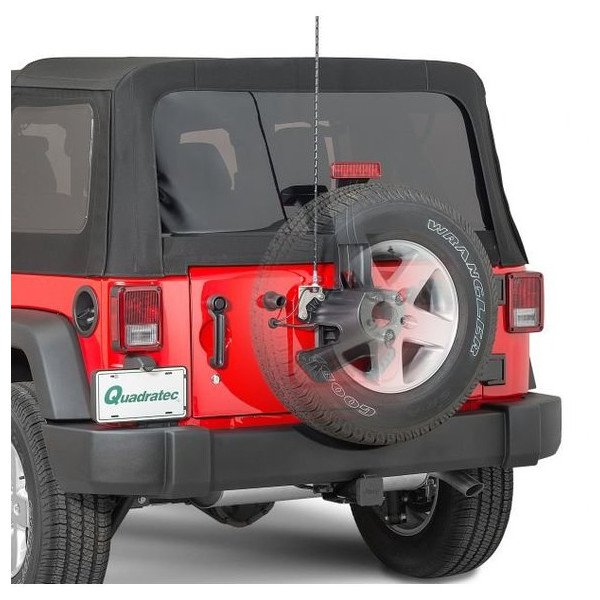 Extreme Duty Stainless CB Radio Antenna Rear Tailgate Mount with 48" Antenna
