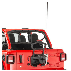 Quadratec, Extreme Duty Stainless CB Radio Antenna Rear Tailgate Mount with 48" Antenna, for 18-23 Jeep Wrangler JL