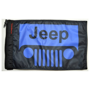 Forever Wave, 12" x 18" Colored Jeep Grille Logo Flags, Jeep Grille Flag in Blue Forever Wave, 12" x 18" Colored Jeep Grille Logo Flags, Jeep Grille Flag in Blue