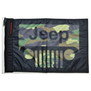 Forever Wave, 12" x 18" Colored Jeep Grille Logo Flags, Jeep Grille Flag in Camo Forever Wave, 12" x 18" Colored Jeep Grille Logo Flags, Jeep Grille Flag in Camo