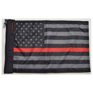 Forever Wave, 12" x 18" USA & Patriotic Flags, USA Subdued Thin Red Line Flag Forever Wave, 12" x 18" USA & Patriotic Flags, USA Subdued Thin Red Line Flag