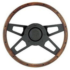 Grant Products, Challenger Series Steering Wheel in Genuine Walnut, with Satin Black Spokes Grant Products, Challenger Series Steering Wheel in Genuine Walnut, with Satin Black Spokes