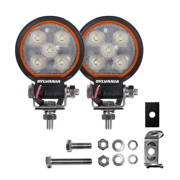 Sylvania, Rugged 3 Inch LED Pod Round - Flood Light Pair, Universal
