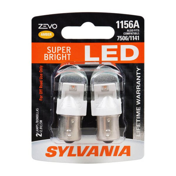#1156A Amber Zevo LED Mini 2 Pack Sylvania - 97000-0526