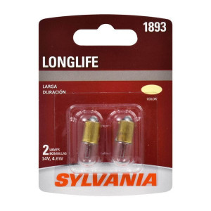 Sylvania, #1893 White Long Life Mini Bulb 2 Pack, Universal