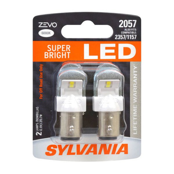 Sylvania, 2057 White Zevo LED Mini Bulb 2 Pack, Universal
