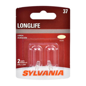 Sylvania, #37 Long Life Mini Bulb 2 Pack, Universal Sylvania, #37 Long Life Mini Bulb 2 Pack, Universal