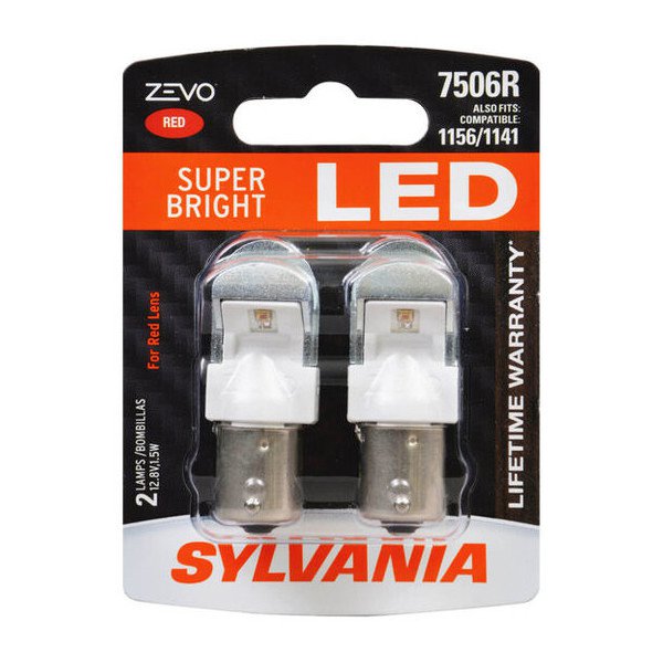 Sylvania, #7506R Red Zevo LED Mini Bulb 2 Pack, Universal