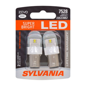 Sylvania, #7528 White Zevo LED Mini Bulb 2 Pack, Universal Sylvania, #7528 White Zevo LED Mini Bulb 2 Pack, Universal