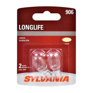 Sylvania, #906 White Long Life Mini Bulb 2 Pack, Universal Sylvania, #906 White Long Life Mini Bulb 2 Pack, Universal
