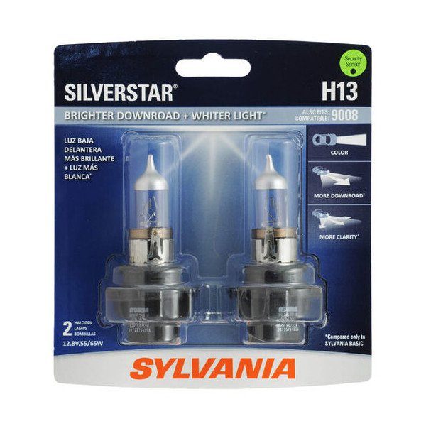 Sylvania, #H13 SilverStar Halogen Headlight Bulb 2 Pack, Universal
