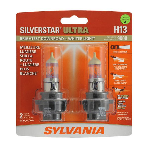 #H13 SilverStar Ultra Halogen headlight Bulb 2 Pack