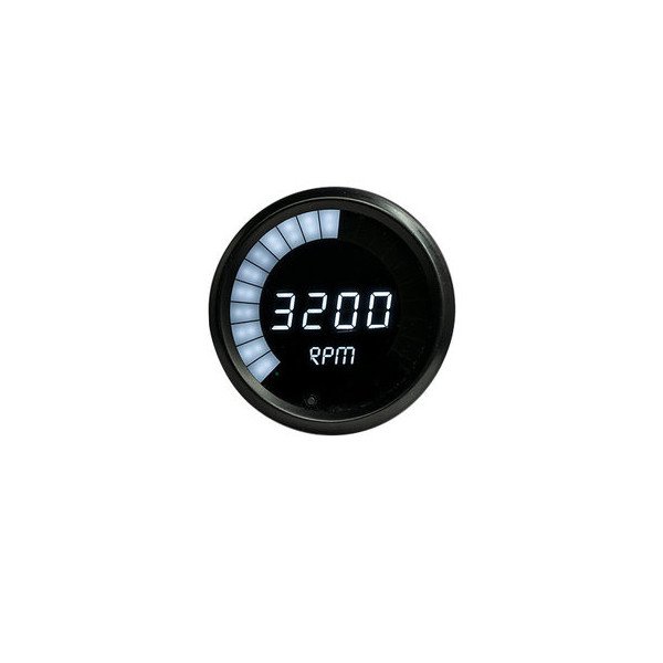 Intellitronix, 3 3/8" LED Digital Bargraph Memory Tachometer, in White Intellitronix, 3 3/8" LED Digital Bargraph Memory Tachometer, in White