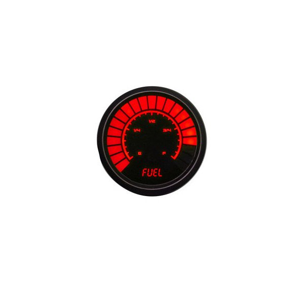 2 1/16" Fuel Level Analog LED Bargraph Gauge, Red