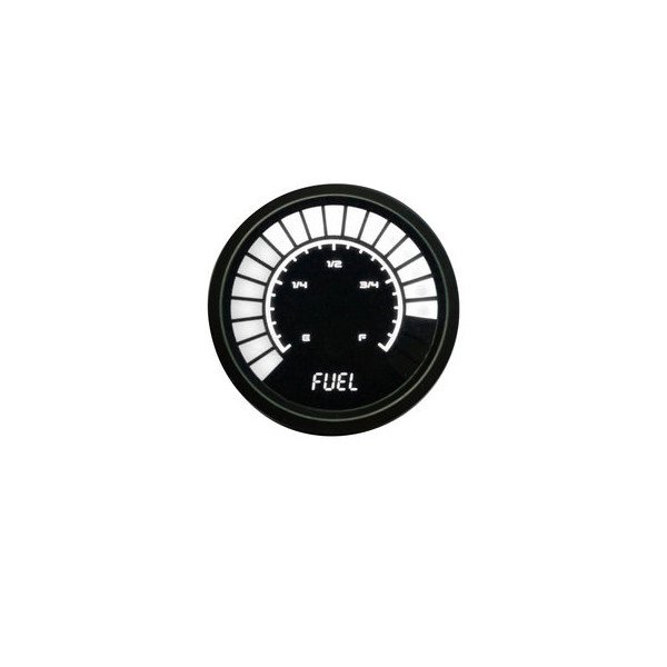 Intellitronix, 2 1/16" Fuel Level Analog LED Bargraph Gauge, in White