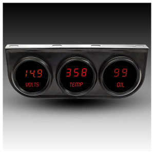 Intellitronix, 3-Gauge Digital LED Panel, in Red