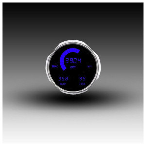 Intellitronix, LED Digital Gauge, in Blue for 55-86 Jeep CJ