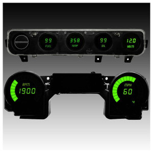 Intellitronix, LED Digital Gauge Panel, in Green for 92-95 Jeep Wrangler YJ