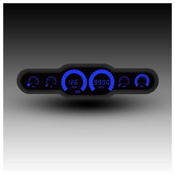 Intellitronix, 6 Gauge Analog Bargraph Universal Panel, in Blue