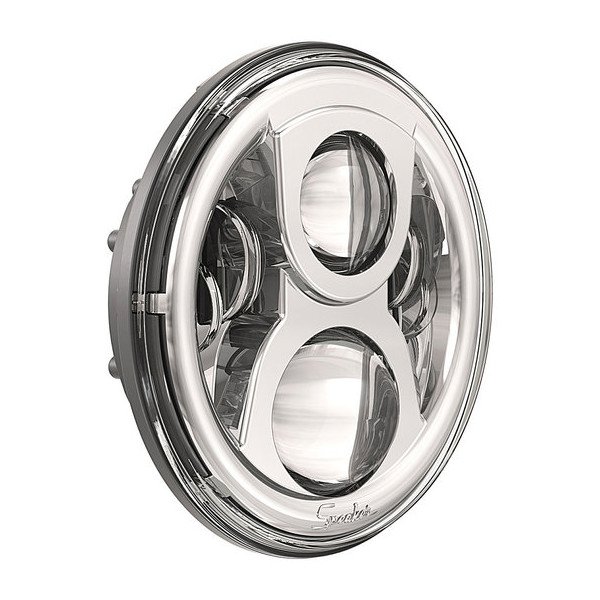 Model 8700 Evolution 2 Series 7" LED Headlight, Chrome