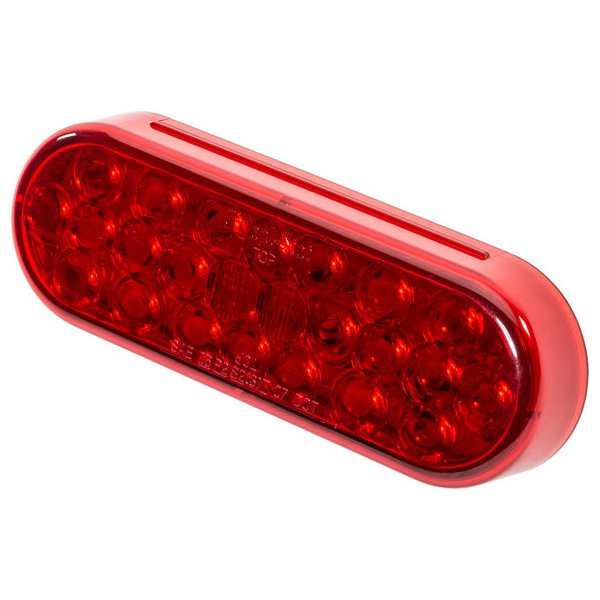 Truck-Lite, Oval LED Stop / Turn / Tail Light in Red Lens Red Lamp 24 Diode Pattern, Universal