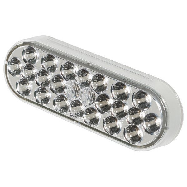 Truck-Lite, Oval LED Stop / Turn / Tail Light in Clear Lens Red Lamp 24 Diode Pattern, Universal