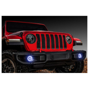 Waterproof LED Fog Light Halo Kit, White
