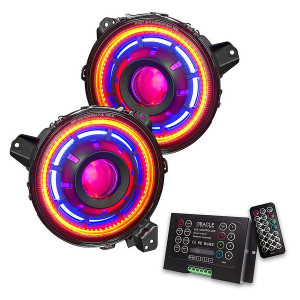 Oracle Lighting, Oculus 9" Bi-LED Projector Headlights, with ColorSHIFT 2.0 Controller for 18-23 Jeep Wrangler JL & 20-23 Gladiator JT