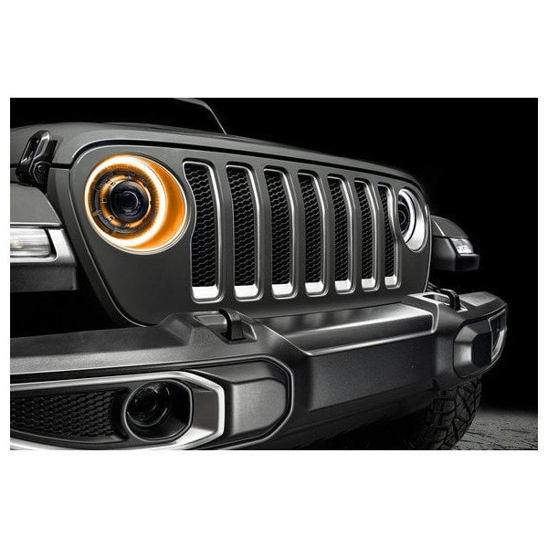 Oracle Lighting, Oculus 9" Bi-LED Projector Headlights, with White Halo Ring & Amber Switchback Turn Signal for 18-23 Jeep Wrangler JL & 20-23 Gladiator JT Oracle Lighting, Oculus 9" Bi-LED Projector Headlights, with White Halo Ring & Amber Switchback Turn Signal for 18-23 Jeep Wrangler JL & 20-23 Gladiator JT