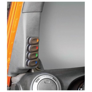 Rugged Ridge, A-Pillar Switch Pod with Switches, for 07-10 Jeep Wrangler JK