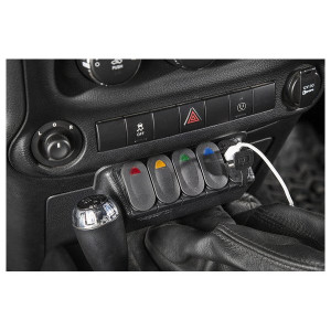 Rugged Ridge, Lower Switch Panel Kit with Switches, for 11-18 Jeep Wrangler JK