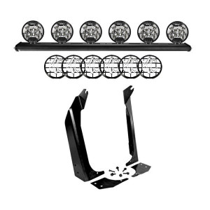 KC HiLiTES, 50" Overhead Xross Bar Light Mount Kit, with Slimlite LED 6-Light System for 97-06 Jeep Wrangler TJ & Unlimited Tj/LJ