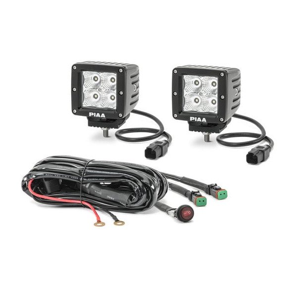 PIAA, Quad Series LED Cube Lights with Harness, Flood Beam Pattern, PIAA, Quad Series LED Cube Lights with Harness, Flood Beam Pattern,