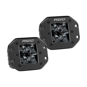 Rigid Industries, D-Series PRO Midnight Edition Spot Beam 3" Flush Mount LED Light Pair, Universal Rigid Industries, D-Series PRO Midnight Edition Spot Beam 3" Flush Mount LED Light Pair, Universal