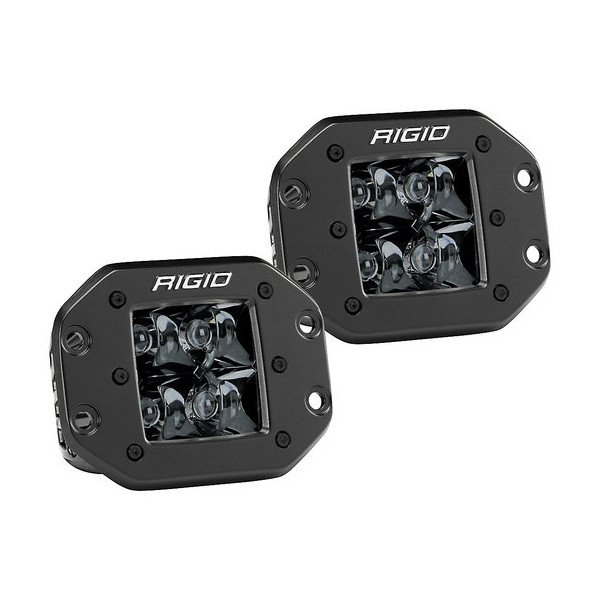 Rigid Industries, D-Series PRO Midnight Edition Spot Beam 3" Flush Mount LED Light Pair, Universal