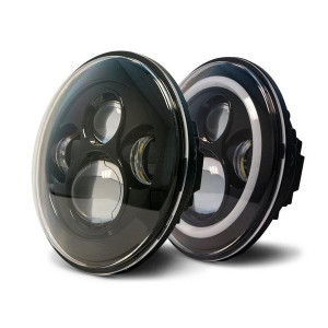 DV8 Offroad, LED Projector Headlights with Angel Eyes, for 07-18 Jeep Wrangler JK