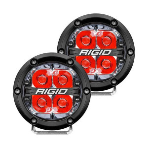 Rigid Industries, 360-Series 4" Round LED Lights, with Driving Pattern in Blue