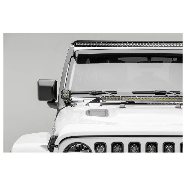 ZROADZ, Front Roof LED Kit with (1) 50" LED Straight Single Row Slim Light Bar and (2) 3" LED Pod Lights, for 18-23 Jeep Wrangler JL & Gladiator JT