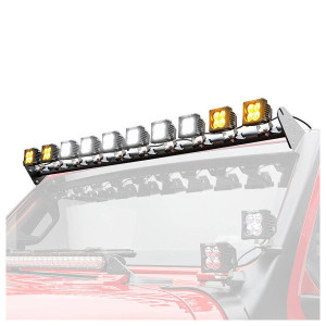 ZROADZ, Multi-LED Roof Cross Bar with (10) 3-Inch ZROADZ Light Pods, for 18-23 Jeep Wrangler JL & Gladiator JT ZROADZ, Multi-LED Roof Cross Bar with (10) 3-Inch ZROADZ Light Pods, for 18-23 Jeep Wrangler JL & Gladiator JT