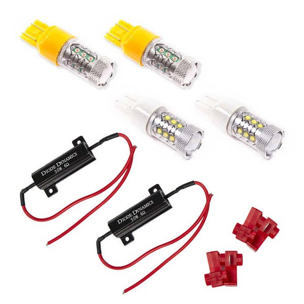 Diode Dynamics, Front Turn Signal/DRL LED Bulbs, for 18-23 Jeep Wrangler JL & Gladiator JT Rubicon, Sahara, Overland & Sport S Stage 2 Kit with Resistors
