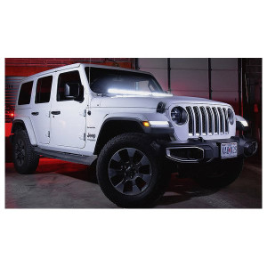Diode Dynamics, Hood Mounted 50" LED Light Bar Kit, with Amber Driving Lights for 18-23 Jeep Wrangler JL & Gladiator JT Diode Dynamics, Hood Mounted 50" LED Light Bar Kit, with Amber Driving Lights for 18-23 Jeep Wrangler JL & Gladiator JT