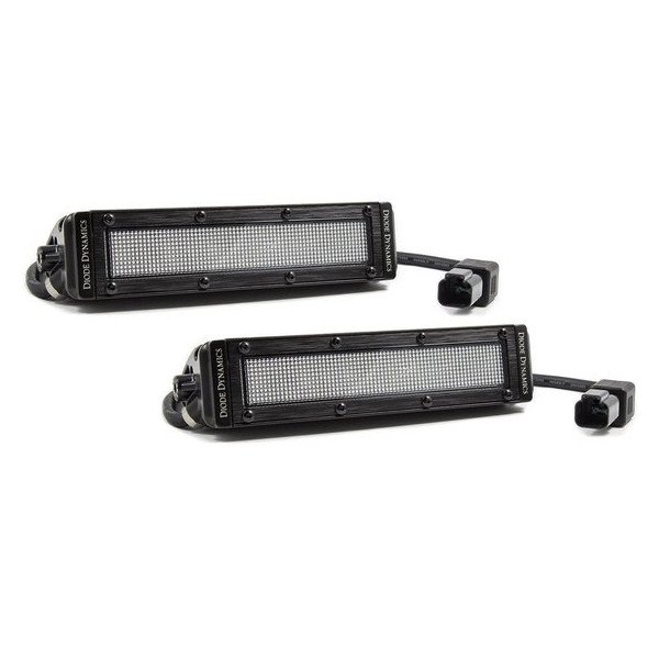 Diode Dynamics, 6" Stage Series Straight LED Flood Light, with White Flood Beam Pattern-Pair