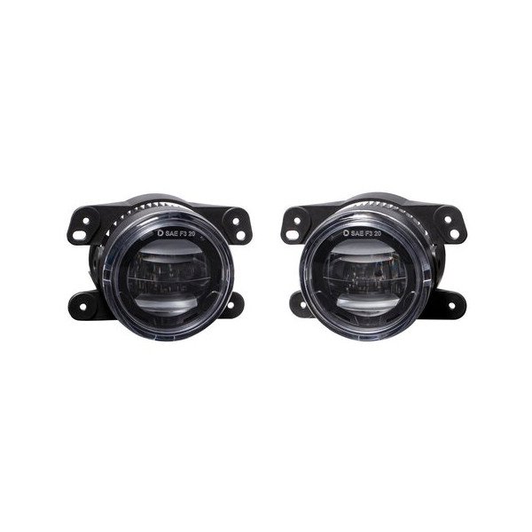 Diode Dynamics, Elite Series Type MR Fog Lamps, in White for 07-23 Jeep Wrangler JK, JL & Gladiator JT with Factory Steel Bumper