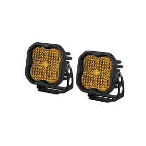 Diode Dynamics, Stage Series 3" Standard LED Pod, Yellow Pro Flood Pair