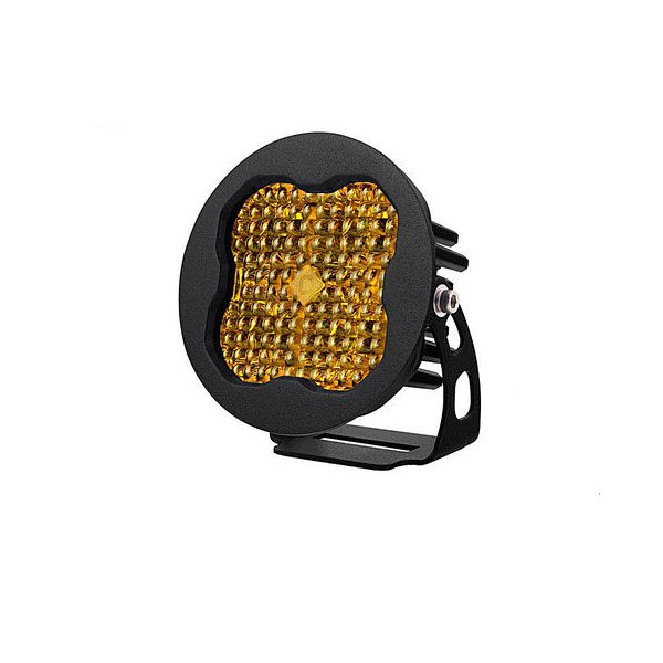 Diode Dynamics, Stage Series 3" Round LED Pod, Yellow Pro Flood Single Light