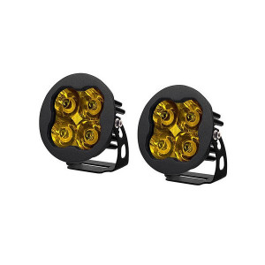 Diode Dynamics, Stage Series 3" Round LED Pod, Yellow Pro Spot Pair