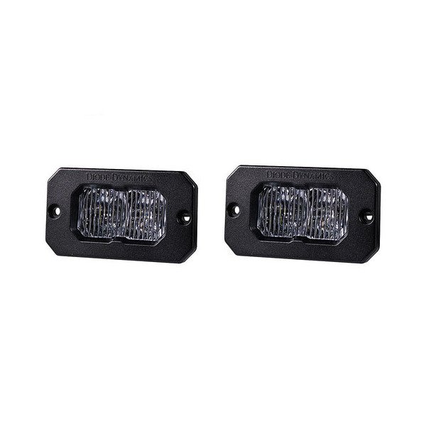 Diode Dynamics, Stage Series 2" C2 Flush LED Pod Pair, White Output Amber Backlight Pro SAE Fog Pair Diode Dynamics, Stage Series 2" C2 Flush LED Pod Pair, White Output Amber Backlight Pro SAE Fog Pair
