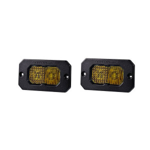 Diode Dynamics, Stage Series 2" C2 Flush LED Pod Pair, Yellow Output Amber Backlight Sport Combo Pair Diode Dynamics, Stage Series 2" C2 Flush LED Pod Pair, Yellow Output Amber Backlight Sport Combo Pair